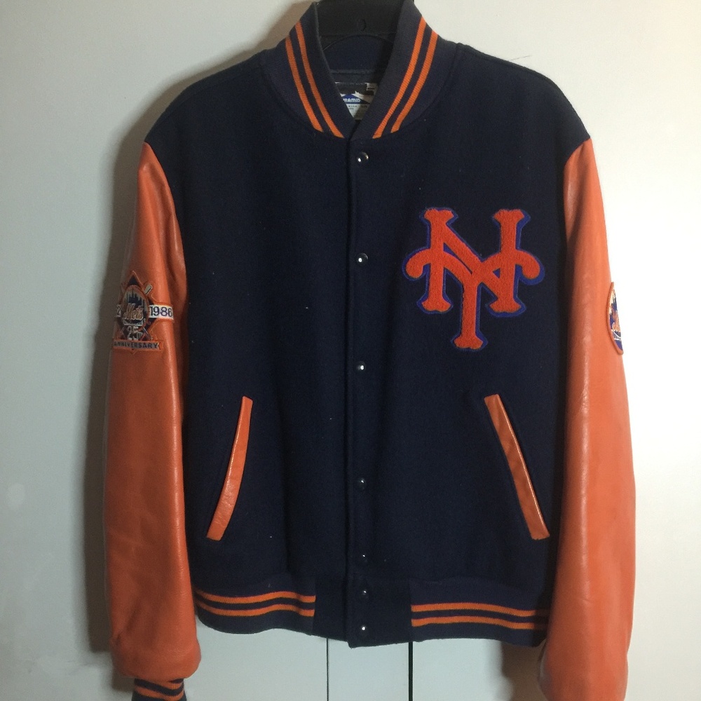 Vintage 1986 NY Mets Mens Varsity Style Jacket